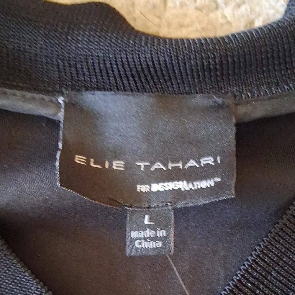 Elie Tahari Black Bomber Jacket
